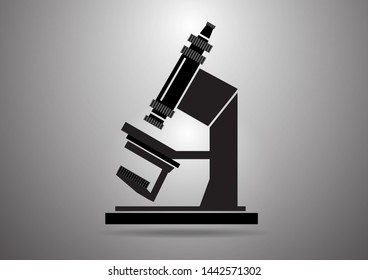 Abstract microscope icon. Isolated sign. Flat style. Vector illustration for your design.
