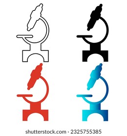 Abstraktes Mikroskop Silhouette Illustration, kann für Geschäftsdesigns, Präsentationen oder alle geeigneten Designs verwendet werden.