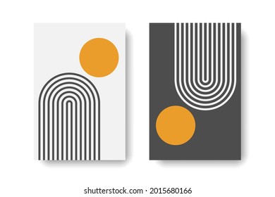 Abstract mid century concept wall art prints