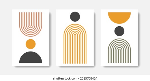 Abstract mid century concept wall art prints