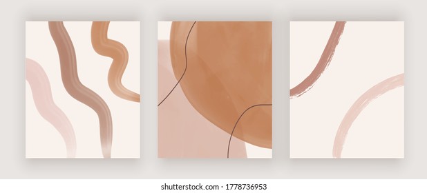Abstrakte Design-Hintergründe des Mitteljahrs mit Aquarellformen
