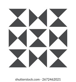 Abstract mid century geometric composition
