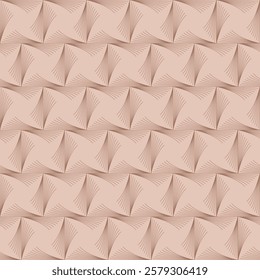 Abstract mid century linear seamless pattern with geometric shapes on a mocha colored mousse background evoking a soft brown color. 