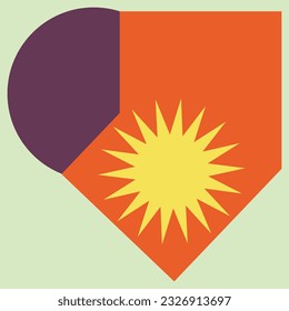 An abstract mid century modern background image.