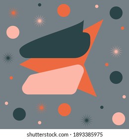 Una abstracta imagen de fondo de estilo moderno de mediados de siglo.