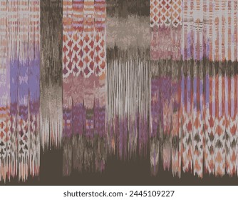 Abstract mid century patch seamless patterns. Contemporary abstract textured area rug, carpet, pattern design for, print, textile design.