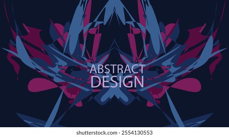 abstract midnight background blue shape non geometric with space template