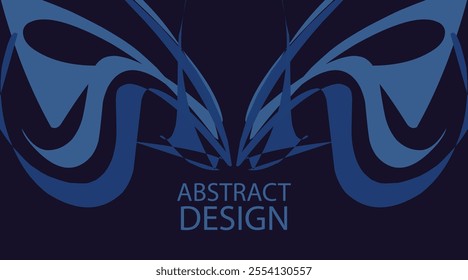 abstract midnight background blue shape non geometric with space template