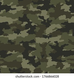 
Abstract military camo army texture seamless pattern for print. Vector background. Khaki design.