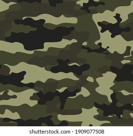 
Abstract military camo texture, trendy classic pattern on print, modern seamless background