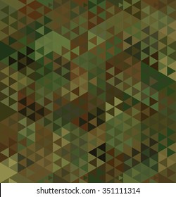 Abstract Military Camouflage Background Made of Geometric Triangles Shapes