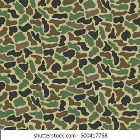 Abstract Military Camouflage Background Made of Splash. Seamless Camo Pattern for Army Clothing.