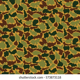 Abstract Military Camouflage Background Made of Splash. Seamless Camo Pattern for Army Clothing.