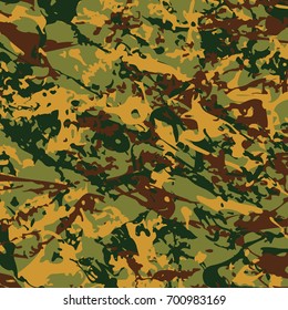 Abstract Military Camouflage Background Made of Splash. Camo Pattern for Army Clothing.