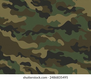 
Ilustración vectorial sin fisuras del camuflaje militar abstracto para la impresión