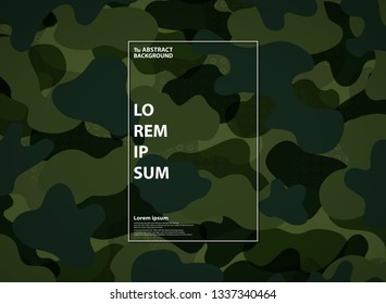 Abstract military green shape pattern background. Design for abstraction use, ad, poster, artwork, force army, modern design. illustration vector eps10