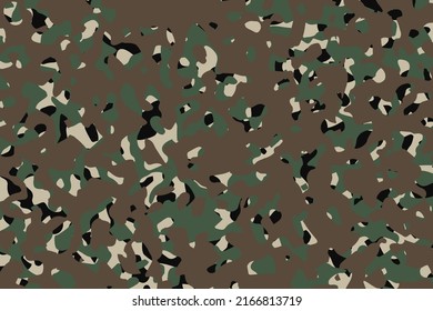 Abstract military or hunting camouflage background. Woodland camo texture vector. Green tone style.