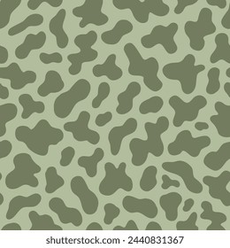 Abstract military woodland camouflage vector seamless pattern. Hand drawn army hunting fishing paintball uniform material background.