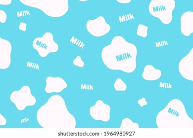 Abstract milk day on blue background design.