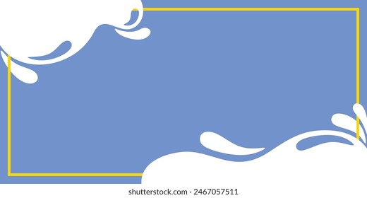 Abstract milky fluid with blue background