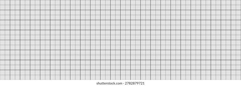 Abstract millimeter graph paper grid with squared bg. Geometric pattern for technical engineering school scale line measurement. Vector editable stroke seamless pattern. Lined blank for education