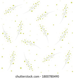 Abstract mimosa seamless floral pattern for design, fabric, paper etc.