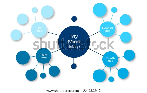 Abstract mind map infographic. Vector\
graphic illustration.