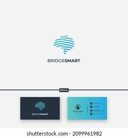 abstract mind and smart logo simple