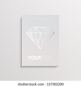 Abstract minimal A4 / A3 format diamond design card template Eps 10 vector illustration