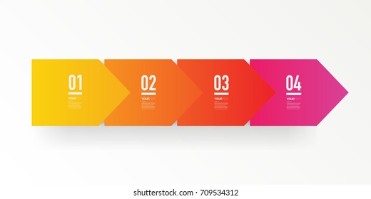 Abstractas diseño de flechas mínimas con números y su texto. 
Eps 10 Ilustración vectorial de stock 