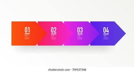 Abstract minimal arrows design with numbers and your text. 
Eps 10 stock vector illustration 