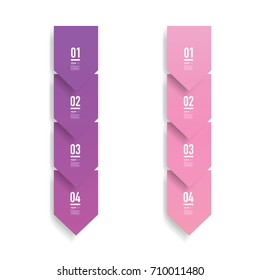 Abstract minimal arrows design with numbers and your text. Eps 10 stock vector illustration 