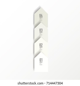 Abstract minimal arrows design with numbers and your text. Eps 10 stock vector illustration 