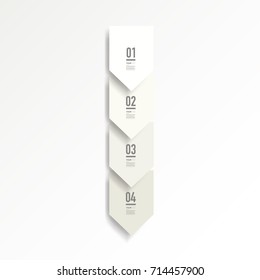 Abstract minimal arrows design with numbers and your text. Eps 10 stock vector illustration 