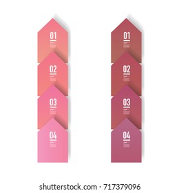Abstract minimal arrows design with numbers and your text. Eps 10 stock vector illustration  