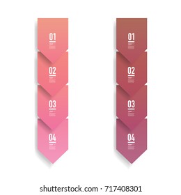 Abstract minimal arrows design with numbers and your text. Eps 10 stock vector illustration  