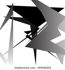 Abstract minimal art - Overlapping random edgy shapes