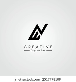 Abstract Minimal Artistic Letter EN NE Logo Design. Initial Based Letter Logo Symbol.