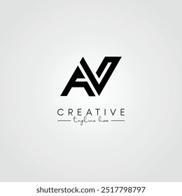 Abstract Minimal Artistic Letter AN NA Logo Design. Initial Based Letter Logo Symbol.