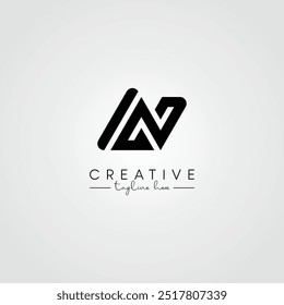 Abstract Minimal Artistic Letter AN NA Logo Design. Initial Based Letter Logo Vector.