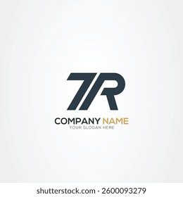Abstract Minimal Artistic Letter TR RT Logo Design. Initial Based Letter Logo Symbol