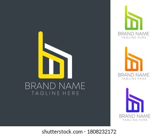 abstract minimal b letter real estate home logo design vector in eps file. real estate b letter logo design icon 