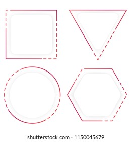 Abstract minimal background banners shapes, modern style, vector illustration