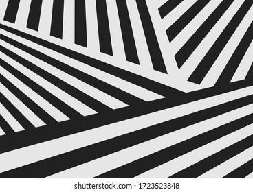 Fondo mínimo abstracto con rayas blancas y negras. Diseño geométrico vectorial