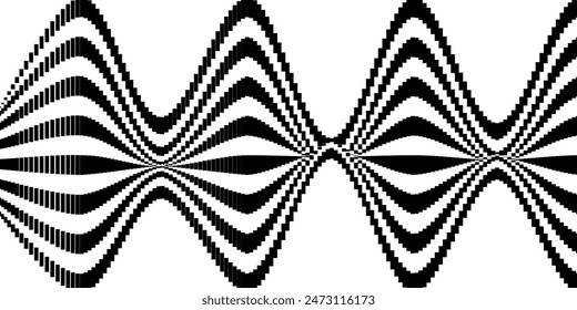 Fondo mínimo Abstractas con rayas blancas y negras. Diseño geométrico de Vector