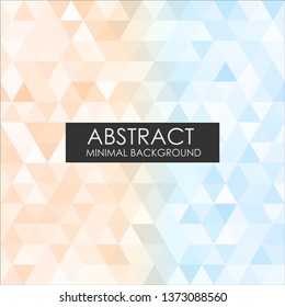 Abstract minimal background. 
Colorful style. Triangles with random coloring. Vector graphics.