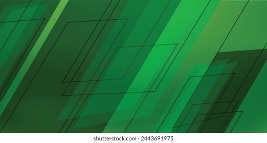 Fondo mínimo abstracto con gradiente verde. Fondo de banner de onda dinámica con color verde suave. vektor illustrasi