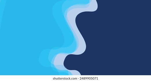 Abstract minimal background with green gradient. Dynamic wave banner background 