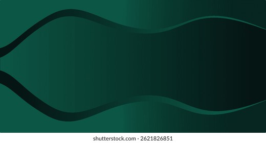 Abstract minimal background with green gradient. Dynamic wave banner background with soft green color . presentation flayer. poster