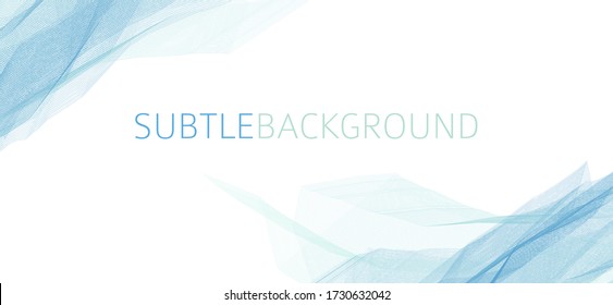 Abstract minimal background with light blue thin lines on white. Subtle vector graphic pattern